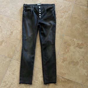 - Free People Reagan Skinny Gray Washed Jeans